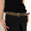Gothic Rivet Waist Belt Punk Style Women's Waist Belt Fashion Leopard Print Belt  Streetwear