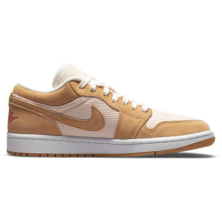 Кроссовки Air Jordan 1 Low SE Twine Женские Бежевый Оранжево-Кварцевый Парус DH7820-700