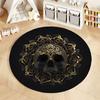 Free shipping! Ornate Skull and Roses Gothic Themed Carpet round carpet for home sofa bedroom, gift