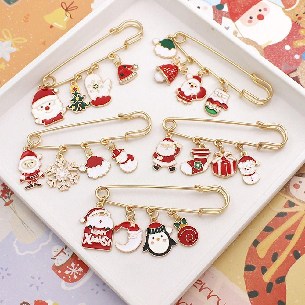 Buckle Bag Decoration Tightening Christmas Brooches Dress Shawl Clips Safety Pins Waistband Pin