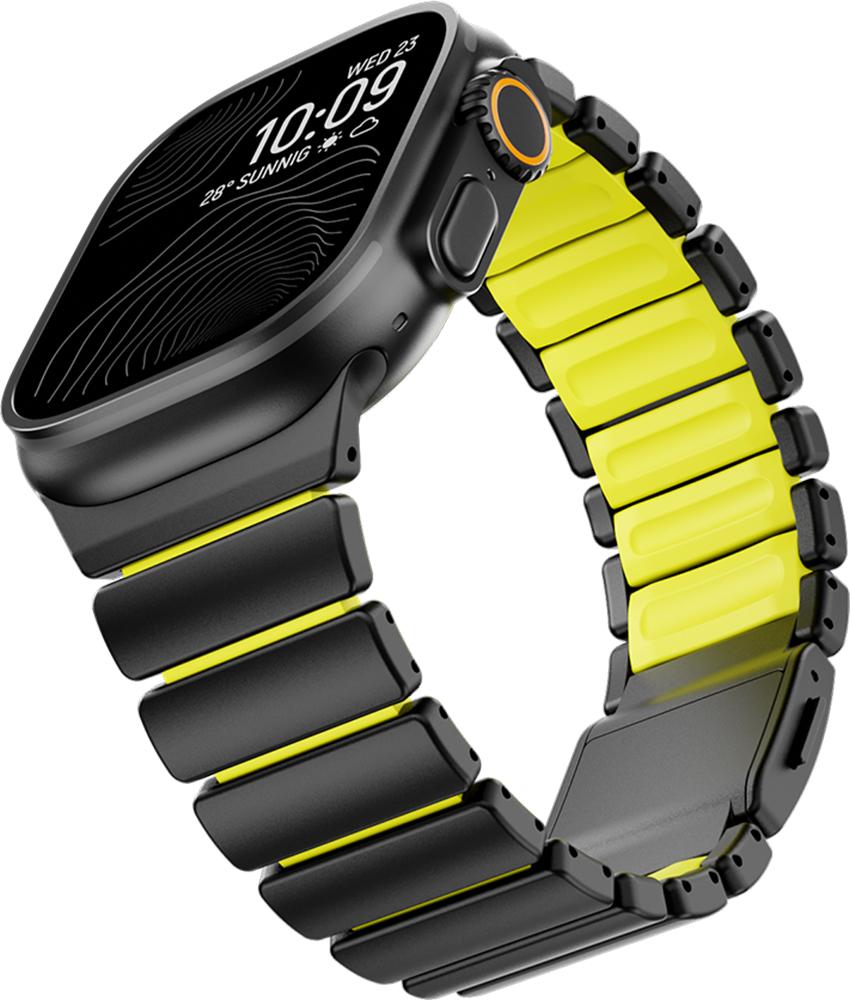 Титановый фторкаучуковый ремешок для Apple Watch Ultra 3 2 49 мм 46 мм 45 44 мм Магнитный ремешок для Iwatch 11 10 9 8 7 SE Роскошный ремешок для часов