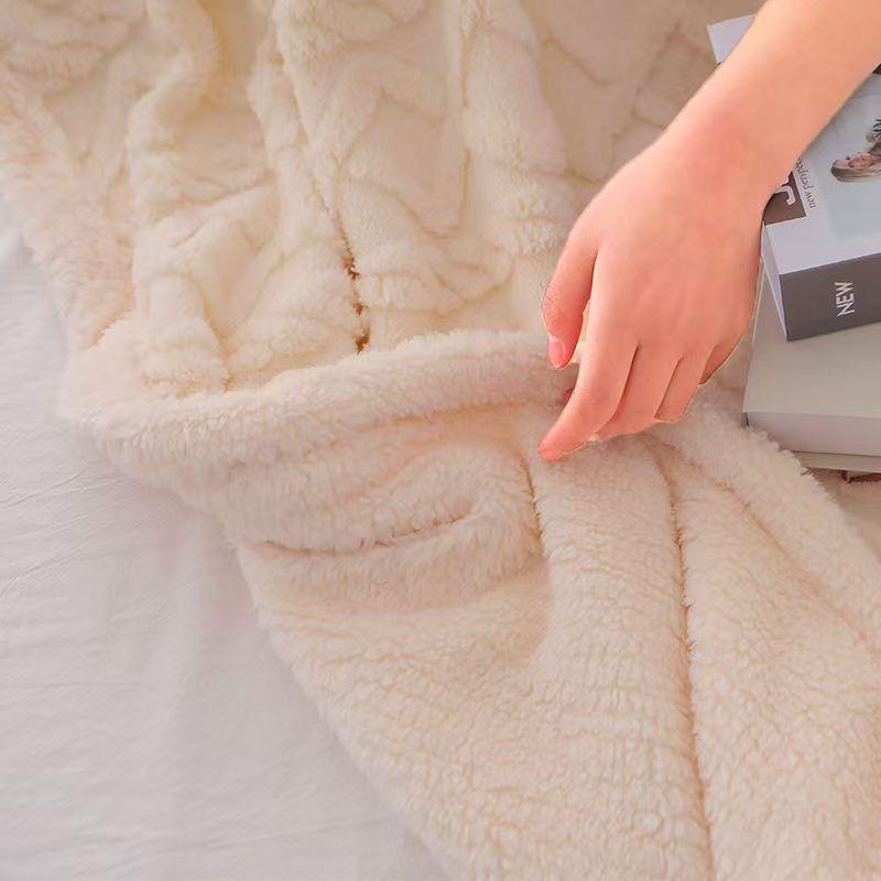 1 шт. жаккардовое шерпа утяжеленное одеяло 10 фунтов для взрослых - мягкое, теплое и утолщенное успокаивающее одеяло для максимального комфорта