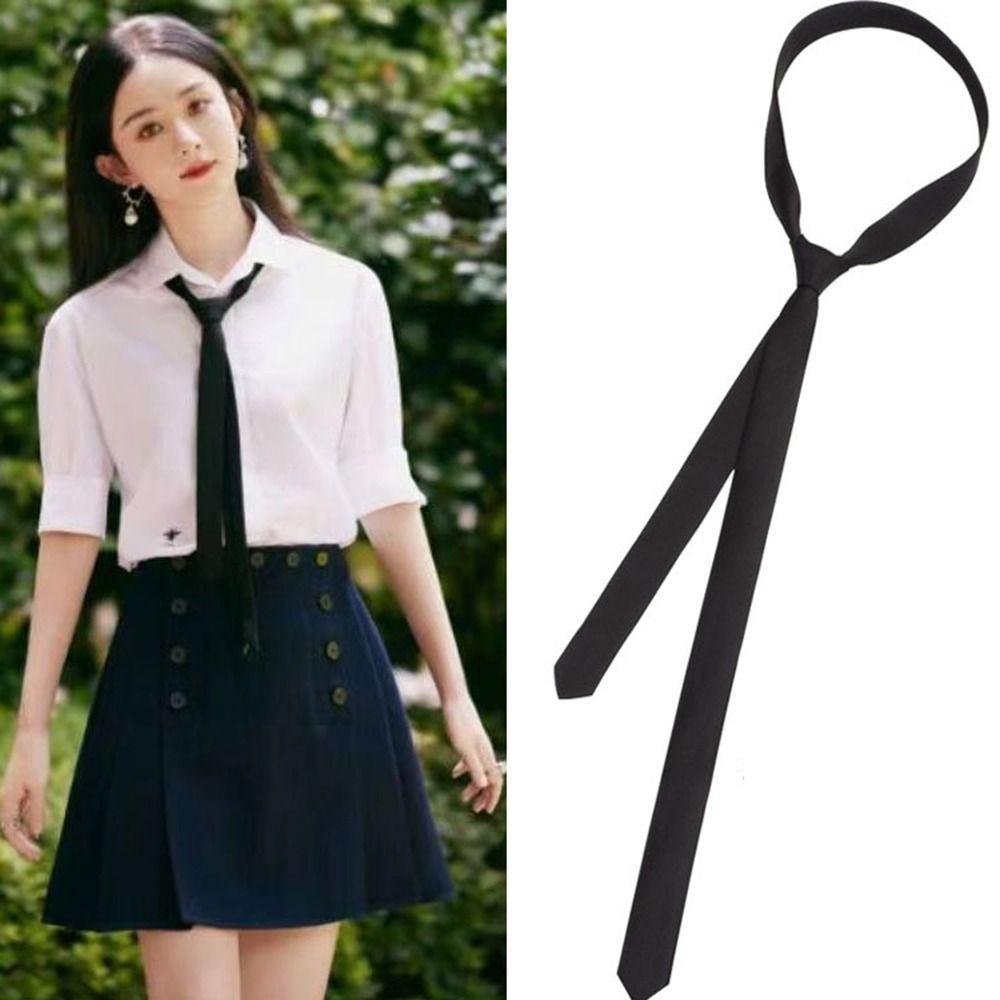 Wedding For Men For Women Business Party Solid Color Thin Tie Neck Ties Narrow Necktie Shirt Tie