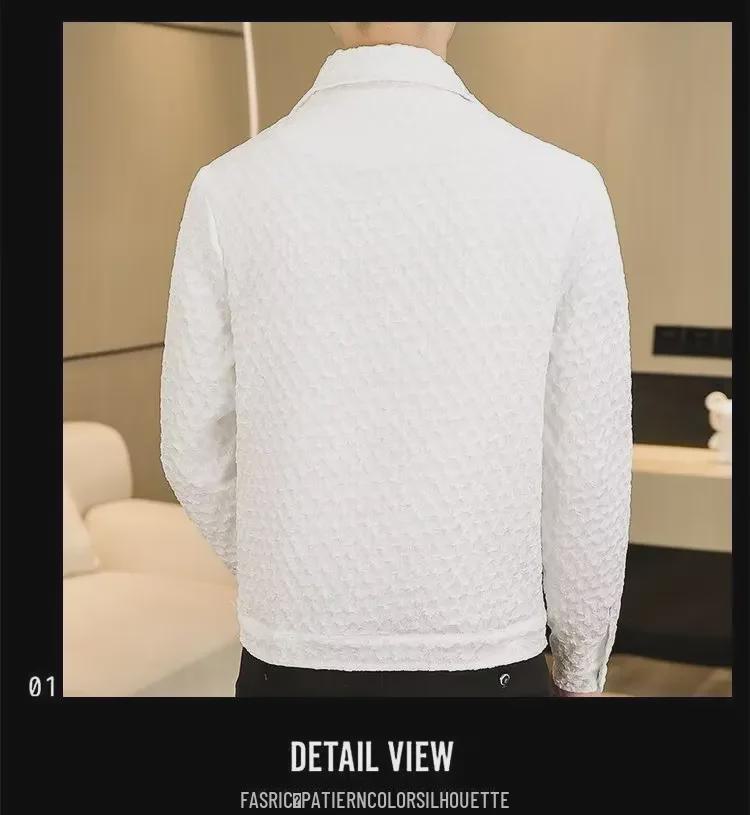 Мужская ветровка с клетчатыми лацканами: Модная облегающая куртка в корейском стиле на весну и осень