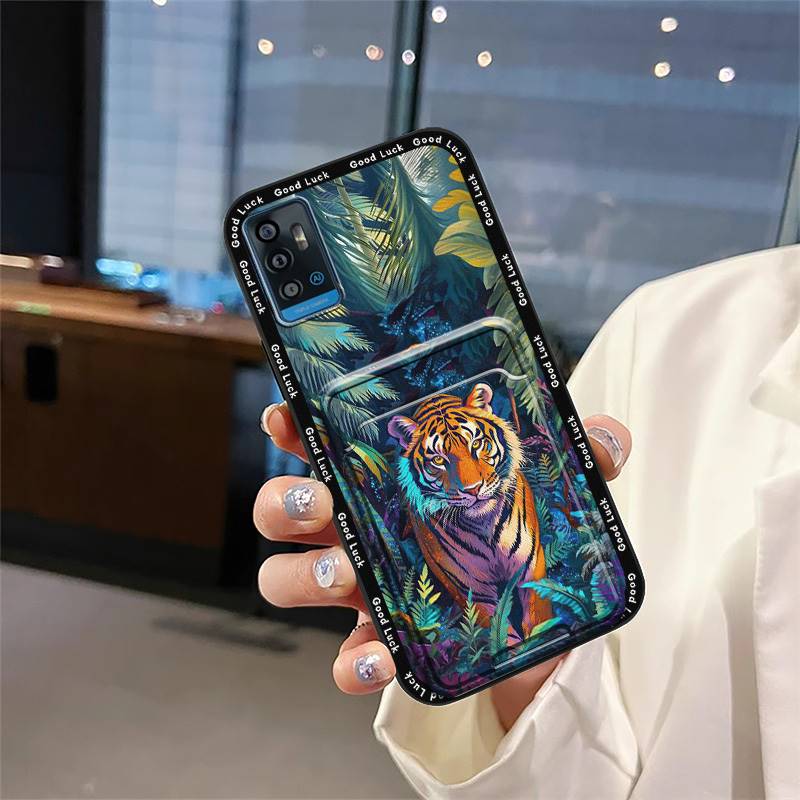 Защитный прочный чехол для телефона ZTE Blade A71 Устойчивый к грязи Мягкий ТПУ чехол Полная защита Слот для карт Водонепроницаемый Милый мультяшный