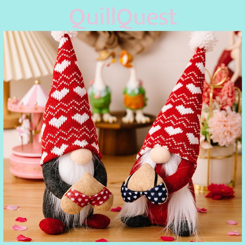 Очаровательная коллекция кукол ко Дню святого Валентина из полиэстерового трикотажа, с шляпами в виде сердец для пар