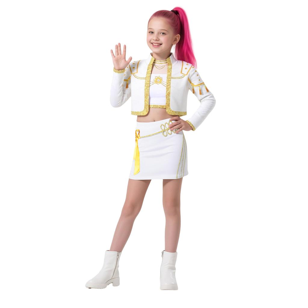 Костюмы для косплея для девочек Детский костюм на Хэллоуин Комплект из топа и юбки