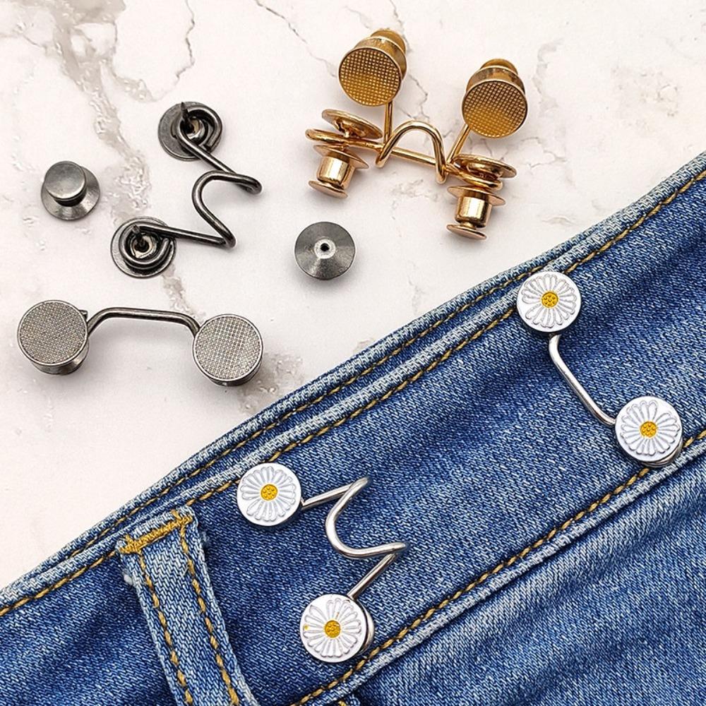 Пряжка для джинсов своими руками, съемная пряжка для талии, новая пуговица без гвоздей