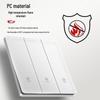International Electrician 86-Type White Matte Tempered Glass Wall Socket