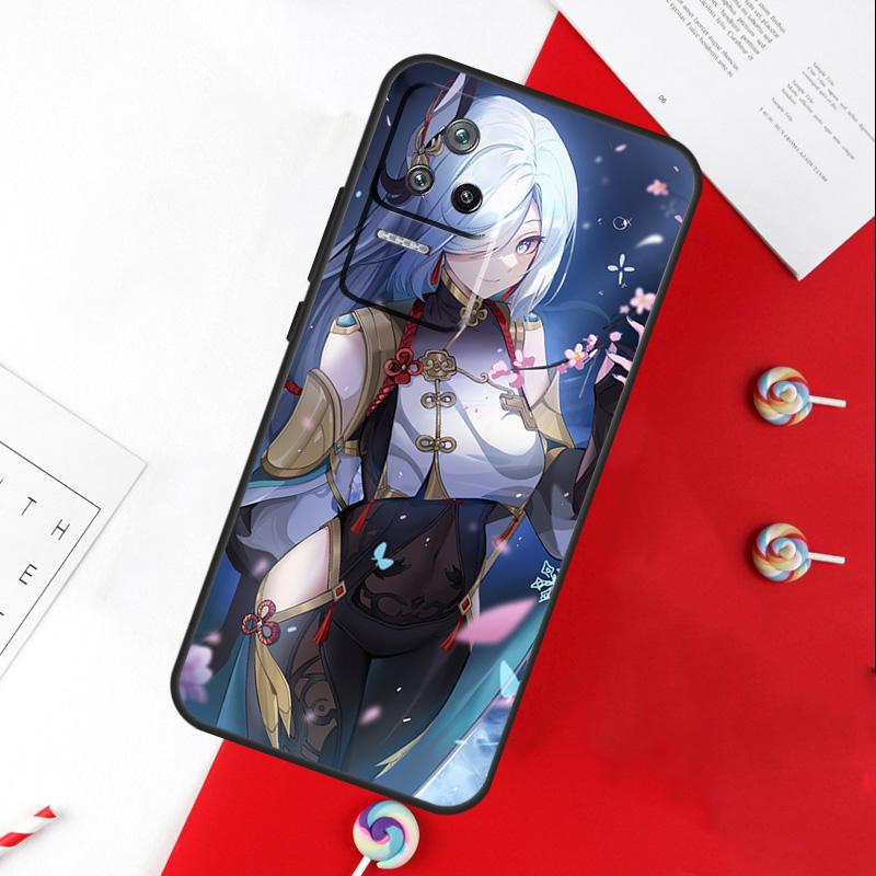 Чехол Genshin Anime Shenhe для Xiaomi 13 12 Lite 12X 11T 12T Pro Чехол для POCO F5 X5 X3 Pro X4 F4 GT F3 C40 M5s
