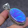 Подвеска из натурального синего триплетного опала из стерлингового серебра 925 пробы 2,25 дюйма q7J77