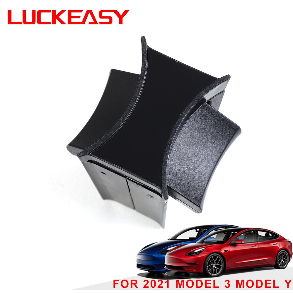 LUCKEASY для модели Tesla 3 года 2017-2023, автомобильный слот для чашки воды, ограничитель скольжения, зажим для держателя чашки из АБС-пластика, ограничитель, аксессуары, модель