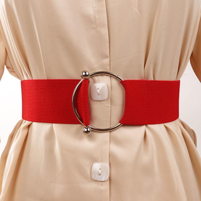 Wide Minimalist Modern Elastic Waistband For Women Available In Multiple Fashion Colors