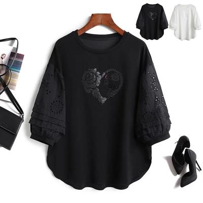 Женская повседневная рубашка больших размеров с блестками на рукавах, свободная туника на пуговицах, блузка, топы