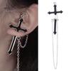 1Pc Earring Chain Stylish Cross Design Non Allergic Decorative Delicate Dangle Earrings for Daily Life