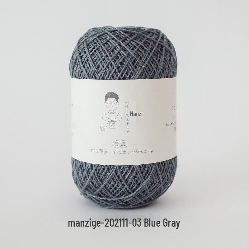 Yunfei 100% лен Нет. 5 тонких ниток для ручного вязания крючком и рукоделия