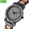 High Quality Rock Watches Natural Stone Watch Men Wooden Strap Top Japanese Quartz Movement Handmade Wristwatch For Man