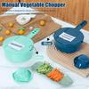 Ручная овощерезка Многофункциональная ручная слайсер-шинковка с лезвиями из нержавеющей стали Эффективная овощерезка для моркови, картофеля, салата