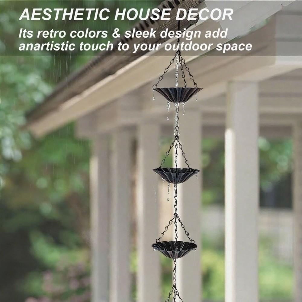 Weather Resistant Rain Chain for Gutters Japanese Style Eaves Water Drainage Chain Villa
