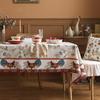 Floral Coffee Table Tablecloth American Pastoral Dining Table Tablecloth Rectangular Round Linen Tablecloth Fireplace Countertop
