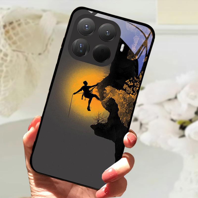Чехол для Xiaomi 15T Pro Модный Закаленное Стекло Задняя Крышка Телефона Для Xiaomi 15TPro 15 T Xiaomi15T Защитный Чехол Fundas Coque