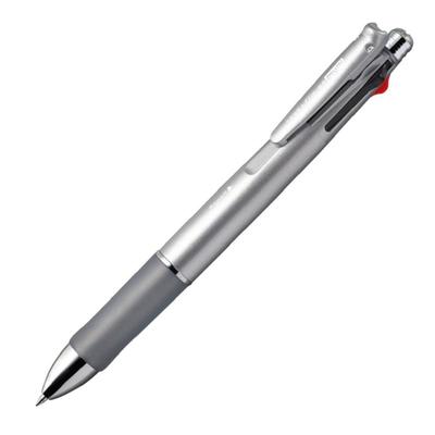 Многофункциональная ручка Zebra 4 Colors Sharp Multi, + Clip-on 1000, серебристая, P-B4SA2-S