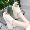 Women Sandals Slippers Black Wedge Platform Open Toe Women Orthopedics Thick Bottom Beach High Heels Slides