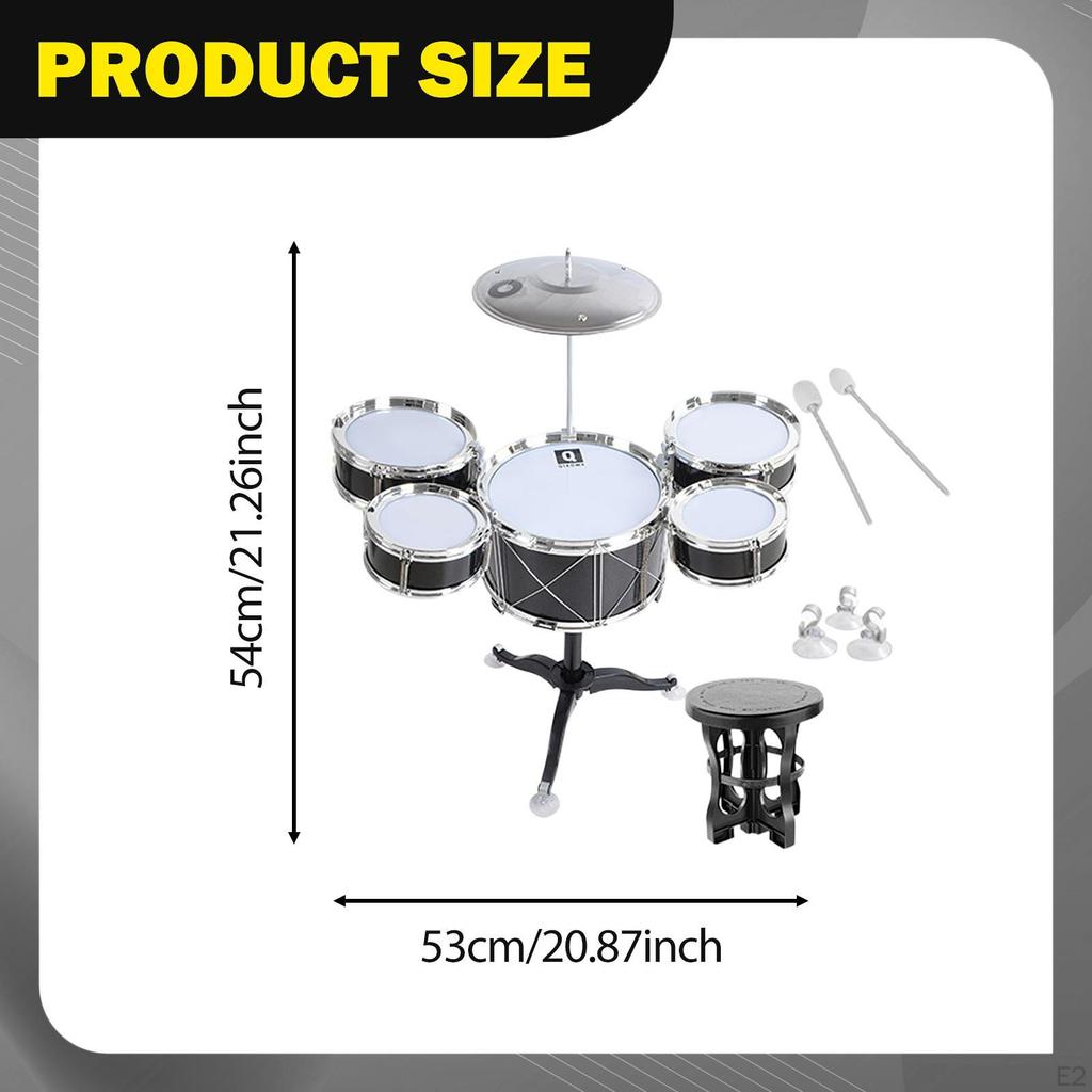 Child Jazz Drum Set Musical Toy Early Educational Simulation Percussion Instrument for Kids