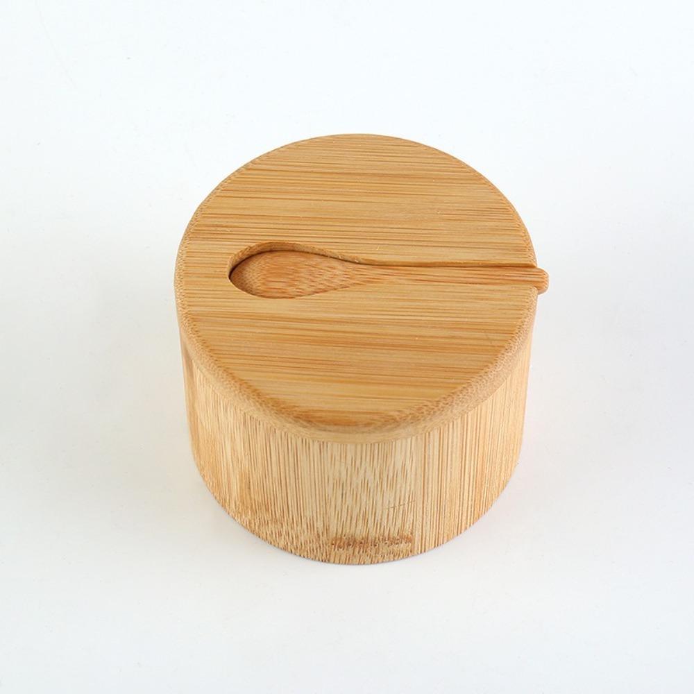 Multi-purpose Bamboo Condiment Box Reusable Pepper Jar New Storage Pot