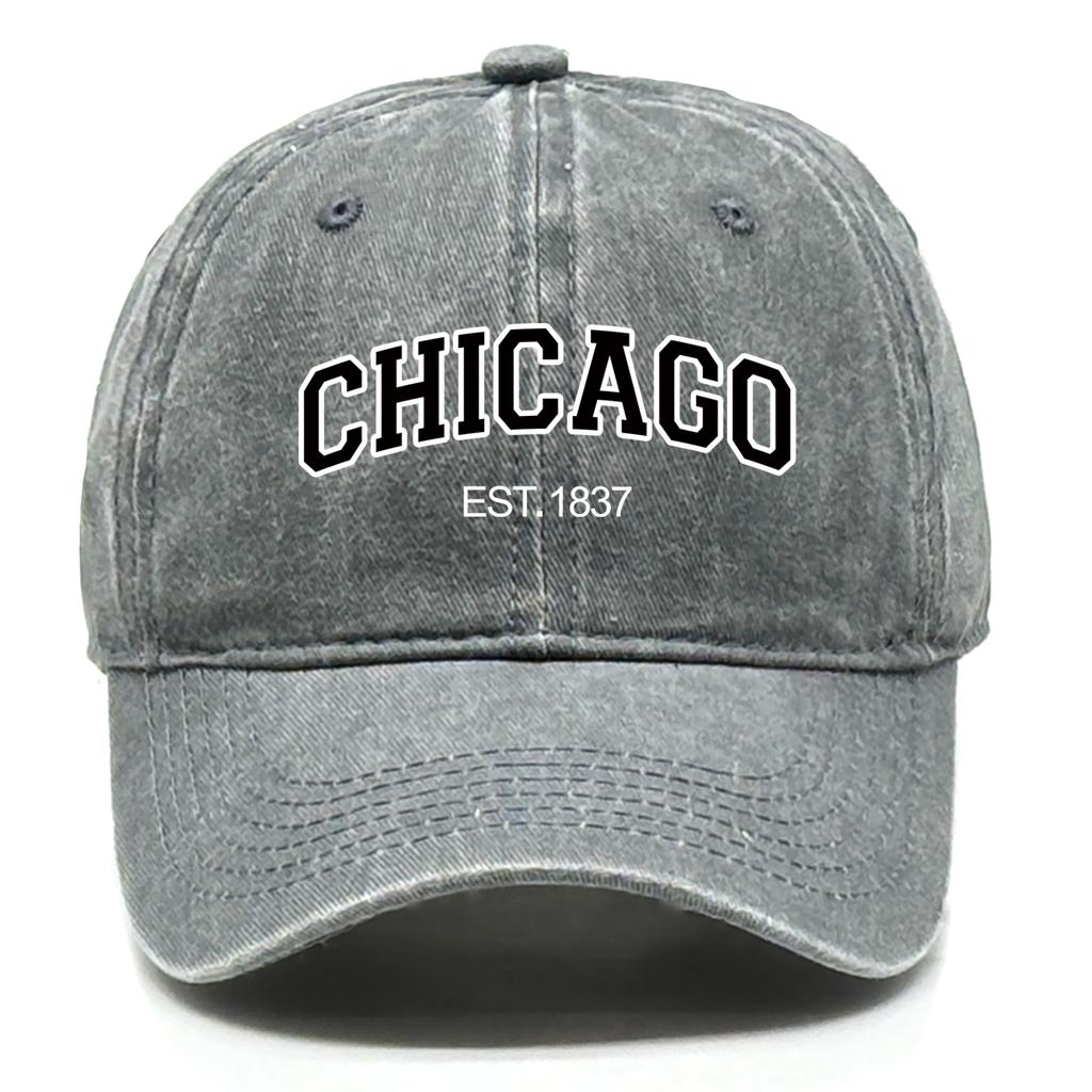 Unisex CHICAGO Snapback Baseball Hat America City Adjustable Man's Cap Trendy Retro Baseball Cap One Size Fits All