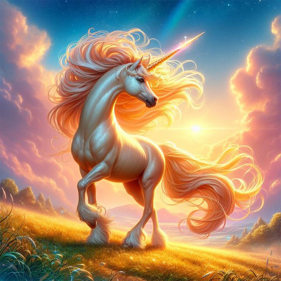 Colorful Unicorn Diamond Painting New 2024 Full Round Square Diamond Embroidery Cross Embroidery Kit Home Wall Decoration Gift