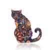 Creative Fashion Animal Brooch Wild Heat Transfer Series Cute Cat Brooch Animal Brooch Female
