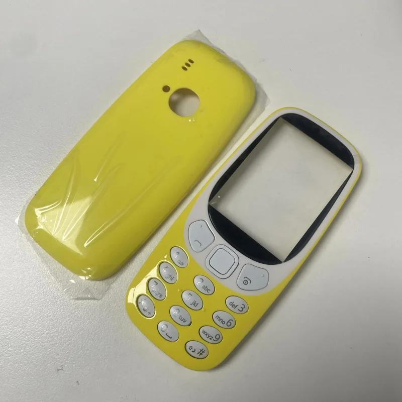 Полный корпус для Nokia 3310 (Версия 2G) Рамка дисплея Аккумулятор Корпус задней крышки с английской клавиатурой
