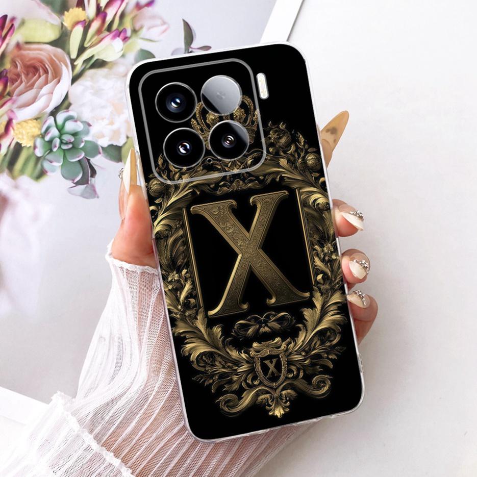Для Xiaomi Mi 15 Pro Чехол Роскошный Чехол с Буквами Короны Прозрачный Силиконовый Мягкий Тонкий Чехол для Телефона Для Xiaomi 15 Pro Mi15 Pro Fundas Coque