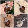 Stone Beads Natural Spiral Pattern Ammonite Fossil Stone Pendant Cabochon Conch Shell Stone Pendant