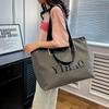Большая емкость повседневная водонепроницаемая нейлоновая сумка-тоут модный дизайн простая сумка через плечо для женщин