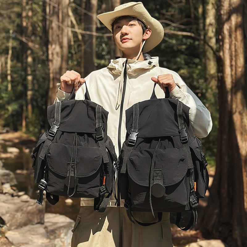 Schoolbag Mountaineering Travel Backpack Men's and Women's Outdoor Leisure Trend College Student School Bag Junior High School Student High School