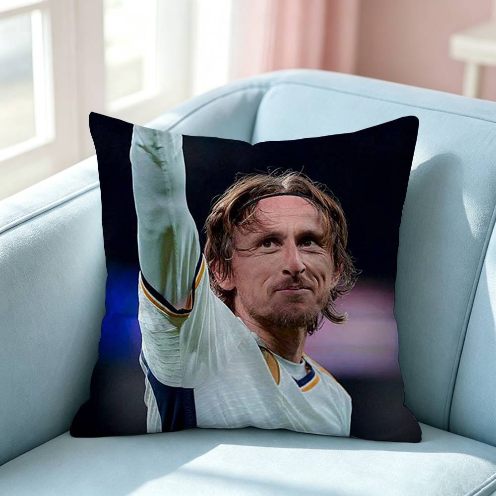 Hot Football Star Magic Modric Square DoubleSided printed Pillow Case Bedroom Bedside Pillow Sofa Cushion Cover