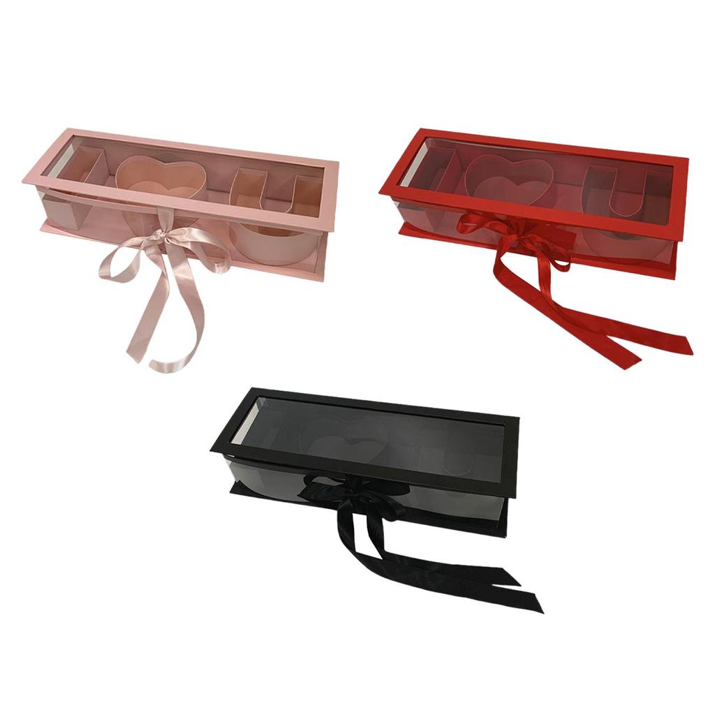 Заполняемые буквы с видимой прозрачной крышкой Декор на день матери Пустая подарочная коробка для цветов для шоколада Валентинки Подружка невесты Сделай сам