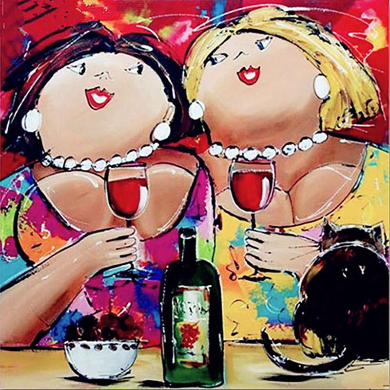 5D алмазная живопись мультфильм сексуальные женщины полный круглый толстые дамы вышивка алмазная мозаика изображение стразы Декор подарок