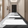 Черно-белый роскошный ковер-дорожка для коридора, скандинавский декор для дома, ковры для гостиной, длинные коврики, коврик для лестницы в холле отеля, нескользящий, моющийся