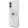 Karl Lagerfeld Button Choupette Head Printed Logo MagSafe Case for Samsung Galaxy S25 Edge white