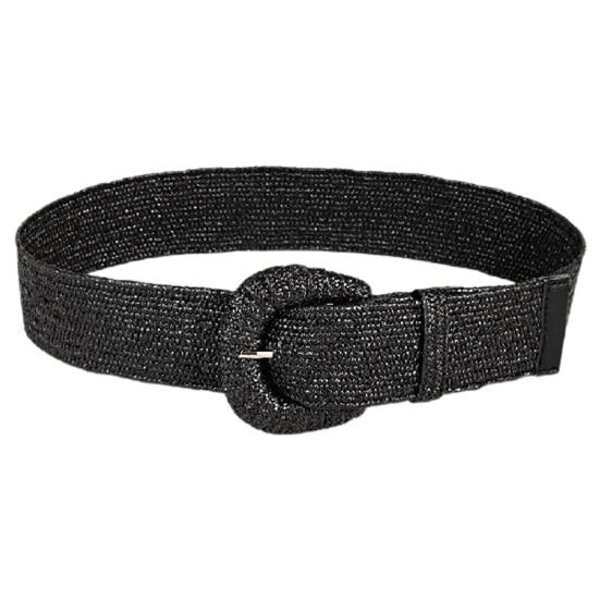 Соломенный пояс в стиле ретро, ​​богемный широкий ручной работы с пряжкой, летние женские брюки, платье, пояс, повседневное использование