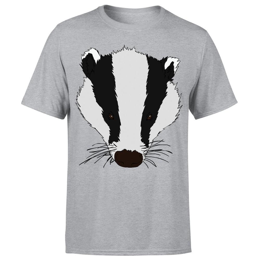 Badger Animal Face Ani Mates Unisexs Funny Novelty TShirt OrP1A2