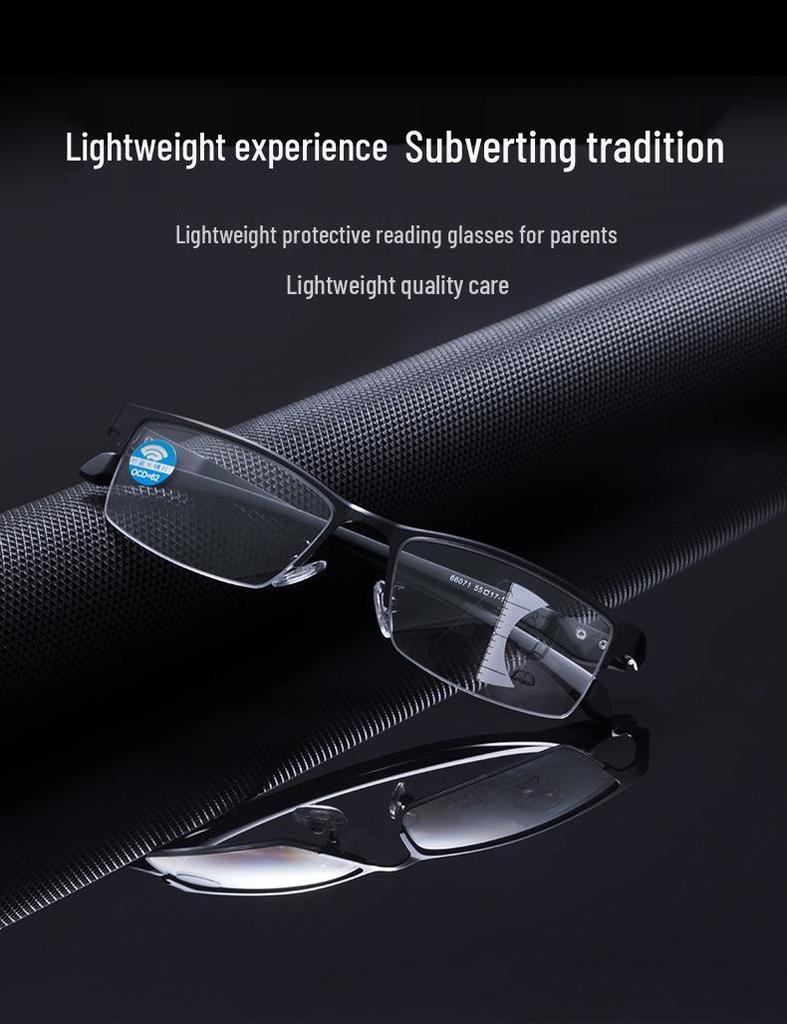 Умные прогрессивные мультифокальные очки для чтения с изменяющим цвет зумом, защитой от синего света и автоматической регулировкой для ближнего и дальнего зрения.