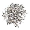 100Pcs Mini Brads Small Round Pastel Colors Metal Brad for Scrapbooking Crafting Photo Attachment Ribbon Fixing 5.5x11mm