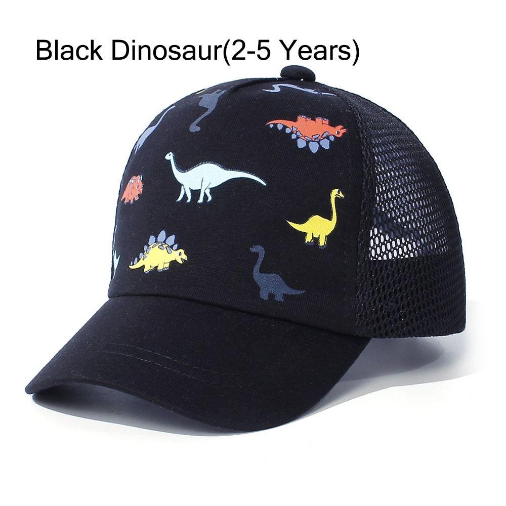 Adjustable Toddler Baseball Hat Dinosaur Printed Mesh Baseball Hat  for Boys Girls