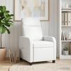 Recliner Chair White Fabric