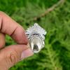 Oval Natural Pyrite 925 Silver Statement Multi Stone Bezel Sister Ring Jewelry
