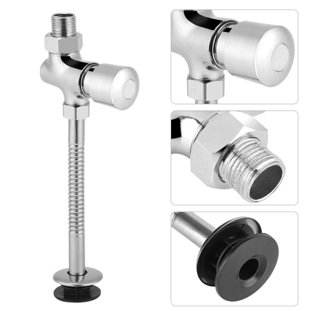 Urinal flush valve, zinc alloy toilet urinal flush valve mand assembly with 0.8 MPa manual manual automatic flush valve for toilets, supermarkets, hot